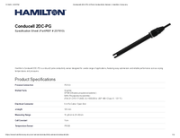 Thumbnail of document Conducell 2 DC PG 2 Pole Conductivity Sensor Hamilton Company 20372
